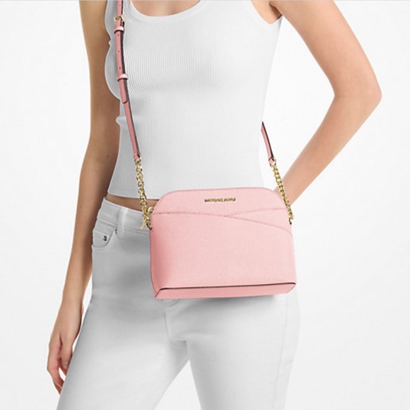 Michael Kors, jet set travel, medium dome, Crossbody bag, color powder, blush - Picture 4 of 7